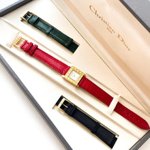 Load image into Gallery viewer, Rare Boxed Vintage Dior &quot;La Parisienne&quot; Quartz Watch with 3 Interchangeable Straps
