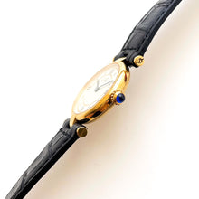 Load image into Gallery viewer, Ladies&#39; Vintage 1980s Cartier Must Vendome Vermeil Quartz Watch - Gold-Plated Silver 925 with Cream Dial - Original Box
