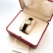 Load image into Gallery viewer, Ladies&#39; Vintage 1980s Cartier Must Vendome Vermeil Quartz Watch - Gold-Plated Silver 925 with Cream Dial - Original Box
