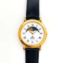 Load image into Gallery viewer, Vintage 90s Lorus Sun &amp; Moon Quartz Watch Unisex - Brown Leather Strap
