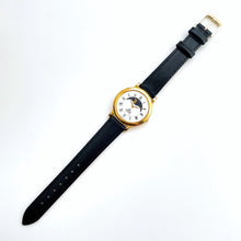Load image into Gallery viewer, 90s Vintage Unisex Lorus Sun &amp; Moon Phase Quartz Watch - Black Leather

