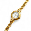 Rare 90s Gold-Plated Seiko Exceline Diamond Quartz Watch - MOP Dial