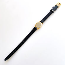 Load image into Gallery viewer, Tiny Vintage Ladies&#39; Gold-Plated Omax (by Seiko) Quartz Watch with Gold Dial and Leather Strap
