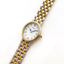 Load image into Gallery viewer, Vintage Ladies&#39; Pulsar (by Seiko) Two-Tone Quartz Watch with White Oval Dial
