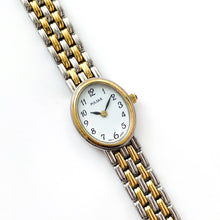 Load image into Gallery viewer, Vintage Ladies&#39; Pulsar (by Seiko) Two-Tone Quartz Watch with White Oval Dial
