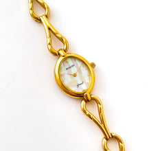 Load image into Gallery viewer, Vintage Ladies&#39; Gold-Plated Accurist &quot;Pearl&quot; Quartz Watch with Oval Mother of Pearl Dial
