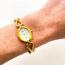 Load image into Gallery viewer, Vintage Ladies&#39; Gold-Plated Accurist &quot;Pearl&quot; Quartz Watch with Oval Mother of Pearl Dial
