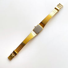 Load image into Gallery viewer, 1990s Ladies&#39; Gold-Plated Seiko Quartz Watch with Black Rectangular
