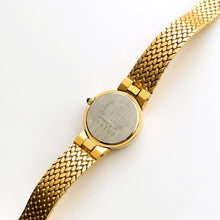 Load image into Gallery viewer, Rare 90s Gold-Plated Seiko Quartz Watch with Mesh Bracelet and Diamonds
