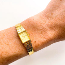 Load image into Gallery viewer, Vintage 80s Gold-Plated Ladies&#39; Citizen Quartz Watch - Rectangular Dial
