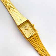 Load image into Gallery viewer, Vintage 80s Gold-Plated Ladies&#39; Citizen Quartz Watch - Rectangular Dial
