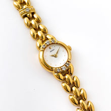 Load image into Gallery viewer, Very Rare 90s Gold-Plated Seiko Jewellery Quartz Watch with Tiny Dial, Thin Bracelet and 7 Diamonds
