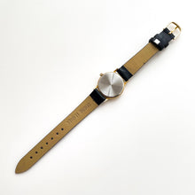 Load image into Gallery viewer, Vintage 90s Ladies&#39; Imado Sun &amp; Moon Phase Quartz Watch with Black Leather Strap
