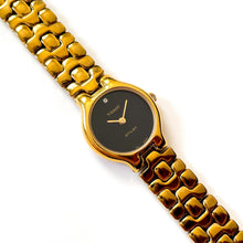 Load image into Gallery viewer, Ladies&#39; Vintage Gold-Plated Tissot Stylist Quartz Watch - Black Dial
