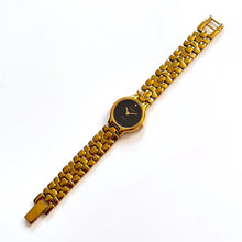 Load image into Gallery viewer, Ladies&#39; Vintage Gold-Plated Tissot Stylist Quartz Watch - Black Dial
