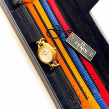 Load image into Gallery viewer, Vintage 1990s Fendi 640L Quartz Watch - Interchangeable Leather Straps
