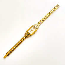 Load image into Gallery viewer, Vintage 1990s Gold-Plated Ladies&#39; Givenchy Quartz Watch with Rectangular Dial
