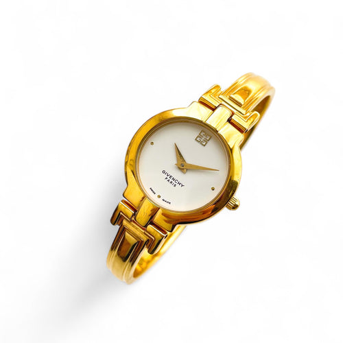 Vintage 90s Gold-Plated Ladies' Givenchy 'Millesime' Watch - White Dial