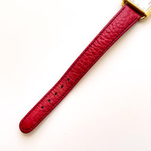 Load image into Gallery viewer, Vintage Christian Dior Gold-Plated Watch: Red Leather Strap, Tank Dial (Boxed)
