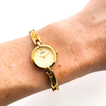 Load image into Gallery viewer, Thin Ladies&#39; Lorus (by Seiko) Quartz Watch with Gold-Tone Bracelet and Round Dial
