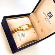 Load image into Gallery viewer, Vintage 1990s Gold-Plated Ladies&#39; Givenchy Quartz Watch with Rectangular Dial
