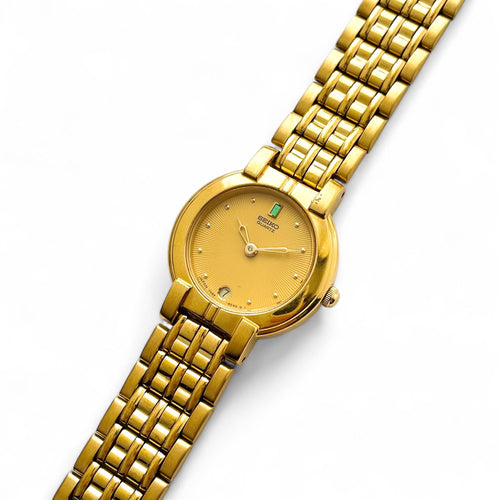 Vintage 00s Gold-Plated Ladies' Seiko Quartz Watch - Oval Dial