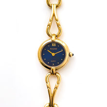 Load image into Gallery viewer, Vintage Ladies&#39; Gold-Plated Accurist Quartz Watch with Dark Blue Dial
