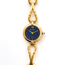 Load image into Gallery viewer, Vintage Ladies' Gold-Plated Accurist Quartz Watch with Dark Blue Dial
