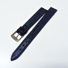 Load image into Gallery viewer, 13mm Black Genuine Leather Lansa Watch Strap - Gold Buckle
