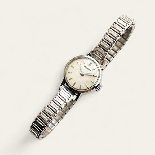 Longines Ladies’ Mechanical Watch – Silver-Tone with Expanding Bracelet, 1960s