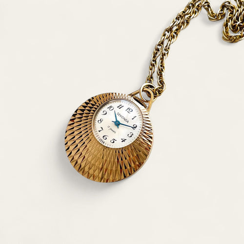Sekonda Pendant Watch – 1960s Mechanical with Chain