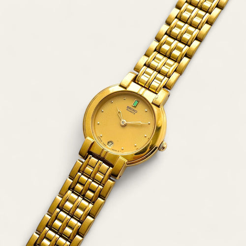 Vintage 00s Gold-Plated Ladies' Seiko Quartz Watch - Round Dial