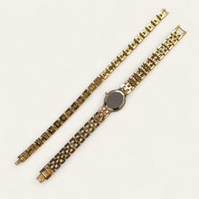 Load image into Gallery viewer, Gold-Plated Ladies&#39; Citizen Oval Quartz Watch - Crystals - Matching Bracelet
