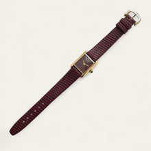 Load image into Gallery viewer, Vintage Cartier Must de Tank Vermeil Mechanical Watch: Burgundy Dial, Boxed

