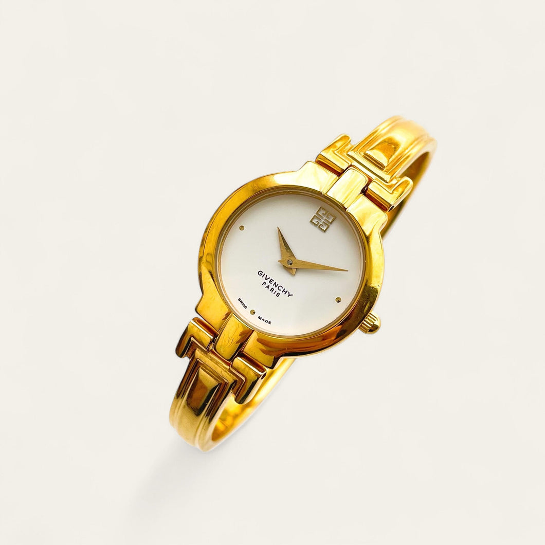 Vintage 90s Gold-Plated Ladies' Givenchy 'Millesime' Watch - White Dial