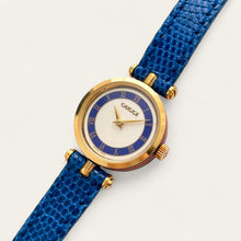 Load image into Gallery viewer, Vintage 90s Ladies&#39; Gucci Quartz Watch - Sector Dial - Blue Leather Strap
