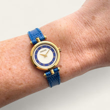 Load image into Gallery viewer, Vintage 90s Ladies&#39; Gucci Quartz Watch - Sector Dial - Blue Leather Strap
