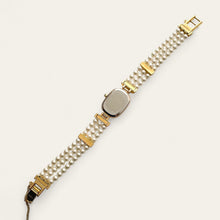 Load image into Gallery viewer, Ladies&#39; Christian Aujard Gold-Plated Pearl &amp; Crystal Watch
