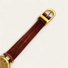 Load image into Gallery viewer, Vintage Christian Dior Gold-Plated Ladies&#39; Quartz Watch - Brown Leather Strap
