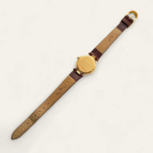 Load image into Gallery viewer, Vintage Christian Dior Gold-Plated Ladies&#39; Quartz Watch - Brown Leather Strap
