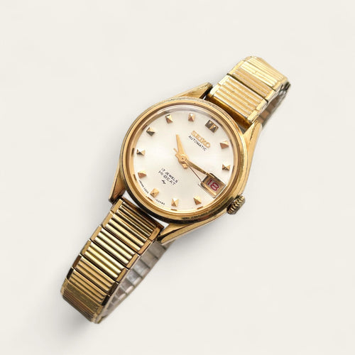 Vintage 1973 Gold-Plated Ladies' Seiko Automatic Mechanical Watch