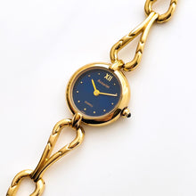 Load image into Gallery viewer, Vintage Ladies' Gold-Plated Accurist Quartz Watch with Dark Blue Dial
