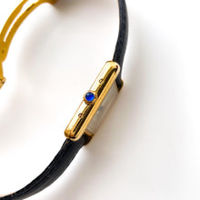 Load image into Gallery viewer, Vintage Ladies&#39; Must de Cartier Tank Vermeil With Arabic Numerals and Leather Strap - Quartz Movement
