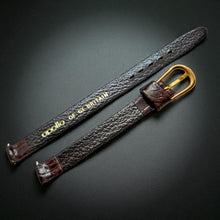 Load image into Gallery viewer, 8mm Dark Brown Apollo Genuine Leather Watch Strap - Gold Buckle
