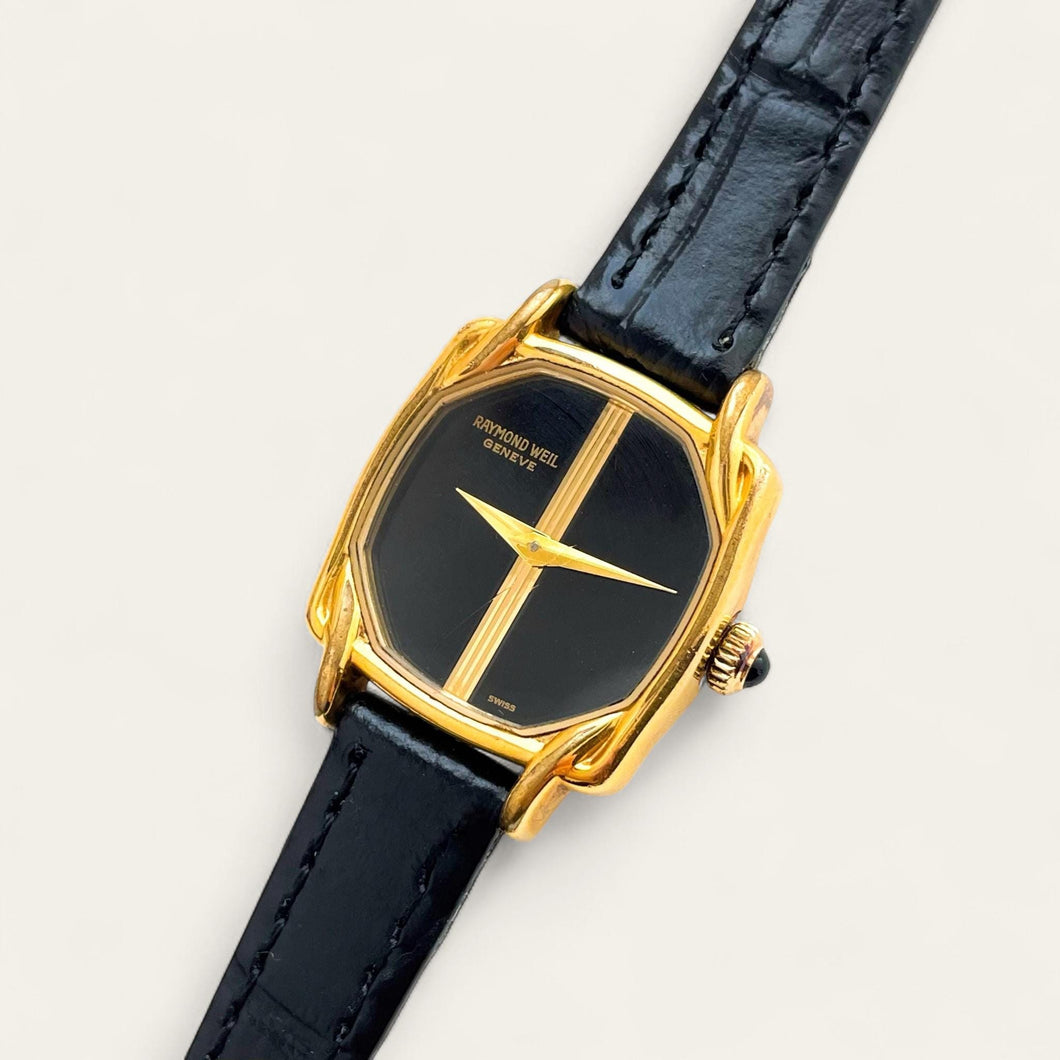 Gold-Plated Raymond Weil Mechanical Watch - Black Dial