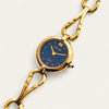 Vintage Ladies' Gold-Plated Accurist Quartz Watch with Dark Blue Dial
