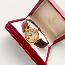 Load image into Gallery viewer, Ladies&#39; Vintage Cartier Must Vendome Vermeil Quartz Watch - Beige Dial - Boxed
