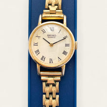 Load image into Gallery viewer, Vintage 80s Gold-Plated Ladies&#39; Seiko Quartz Watch - Round Dial

