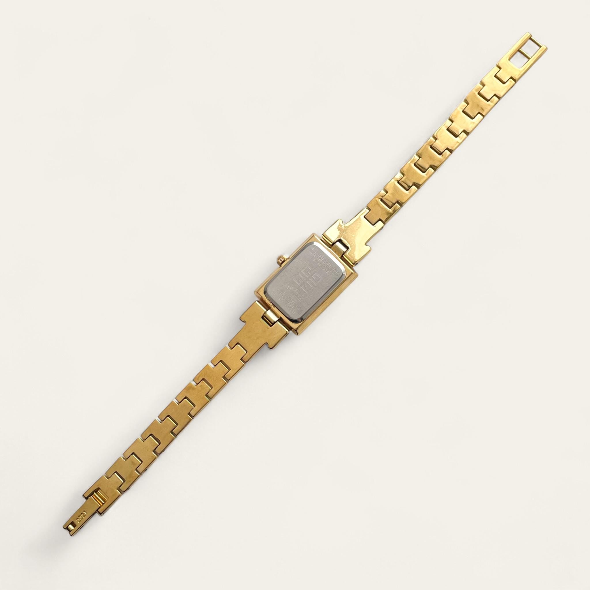 Vintage 1990s Gold-Plated Ladies' Givenchy Quartz Watch - Blue