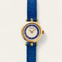 Load image into Gallery viewer, Vintage 90s Ladies&#39; Gucci Quartz Watch - Sector Dial - Blue Leather Strap
